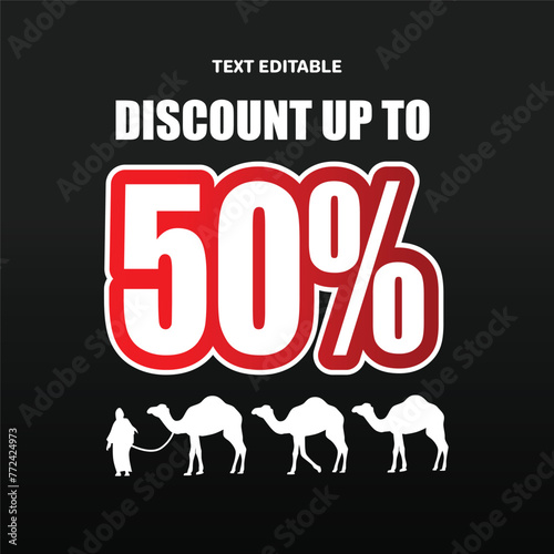 Ramadan Discount Up To Design Simple Vector Illustration