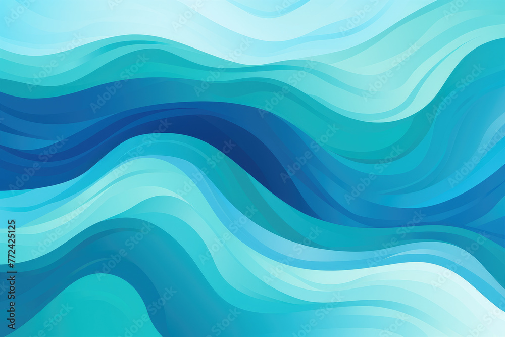 A blue wave with a white background. The blue color is very bright and the wave is very long A blue wave with a white background. The blue color is very bright and the wave is very long