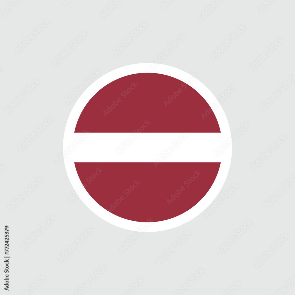 Flag of Latvia. Carmine background with a white horizontal stripe in the middle. Symbol of the Republic of Latvia. Isolated vector illustration. Flag of Latvia. Carmine background with a white horizontal stripe in the middle. Symbol of the Republic of Latvia. Isolated vector illustration.