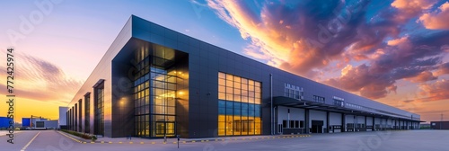 modern building of a logistics center for freight and transport photo