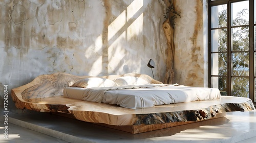 Sustainably made bed is formed from wood