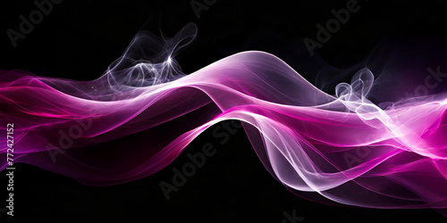 Abstrakcyjny różowy dym, fioletowy wzór fale. 