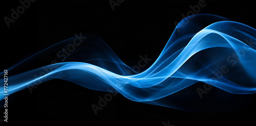 Fond bleu abstrait, motif de vagues. Papier peint