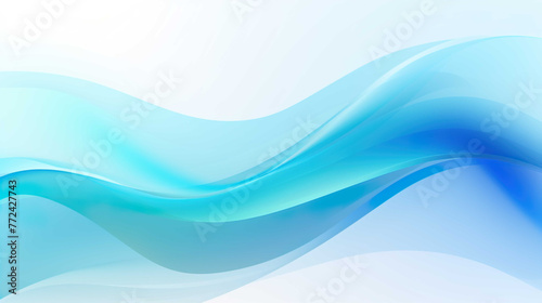 Blue wave swirls Bright colored gradient waves background , Generate AI © VinaAmeliaGRPHIC