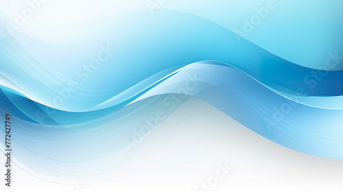Blue wave swirls Bright colored gradient waves background , Generate AI