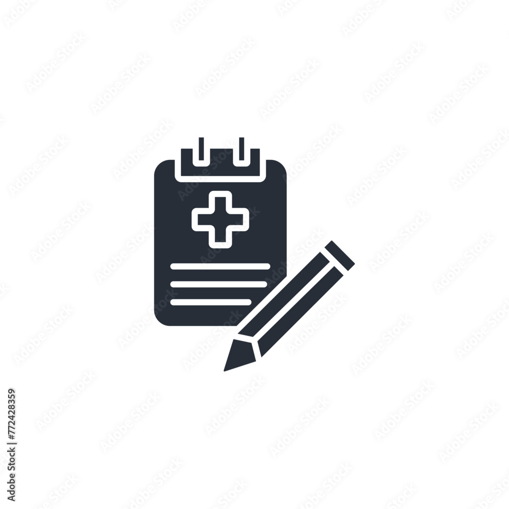 Medical Report icon. vector.Editable stroke.linear style sign for use web design,logo.Symbol illustration. Medical Report icon. vector.Editable stroke.linear style sign for use web design,logo.Symbol illustration.