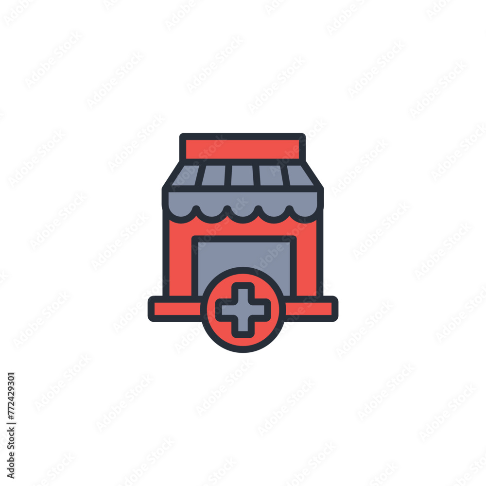 pharmacy icon. vector.Editable stroke.linear style sign for use web design,logo.Symbol illustration. pharmacy icon. vector.Editable stroke.linear style sign for use web design,logo.Symbol illustration.