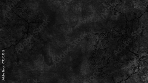 Dark black wall grunge stone texture background. Distressed Rough Black cracked wall slate texture wall grunge backdrop rough background.