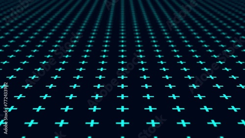 Abstract Colorful Minimal Plus Shape Animated Modern Texture Pattern Background 4k Loop