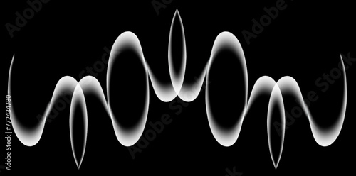 Smoke gradient on black background graphic illustration