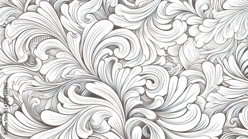  Thin line art style pattern for wedding invitation, wall art and card template Generate AI