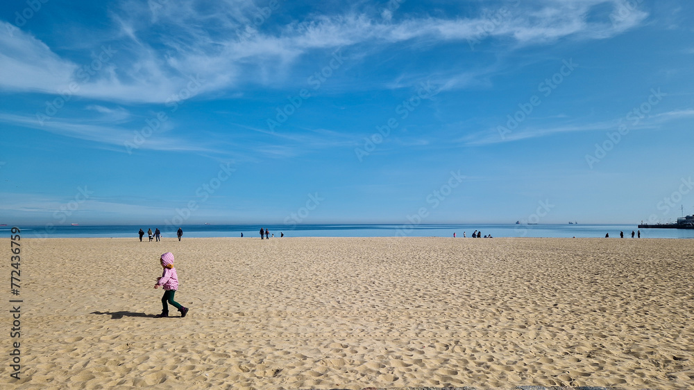 water, sea, child, blue sky, trip