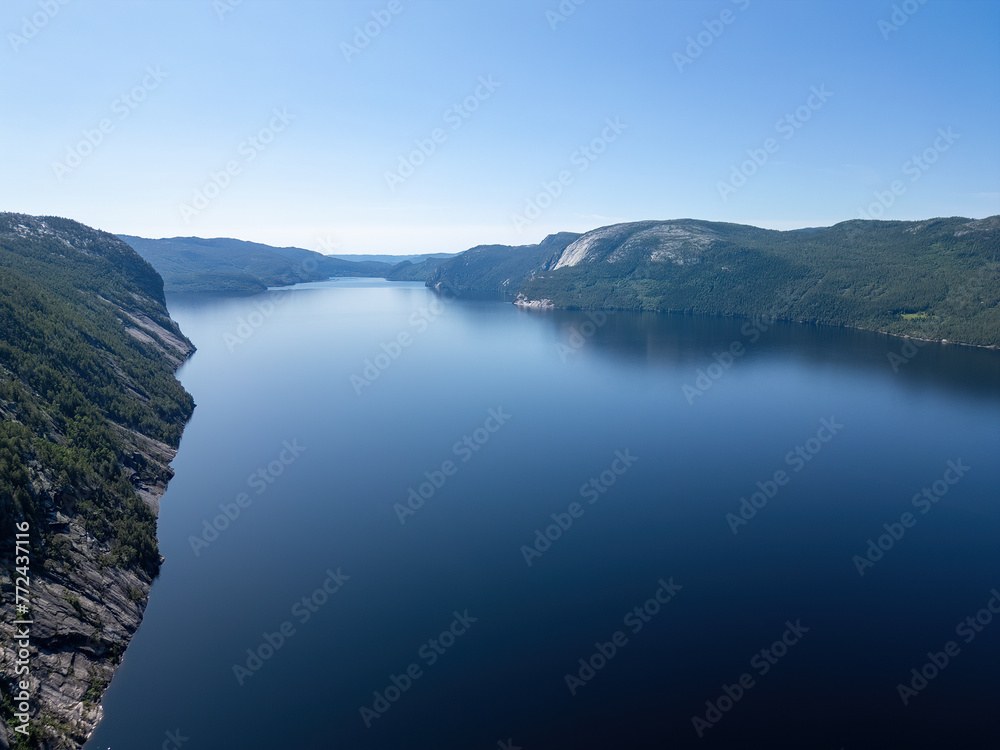 Lake with Alpine panorama in Norway