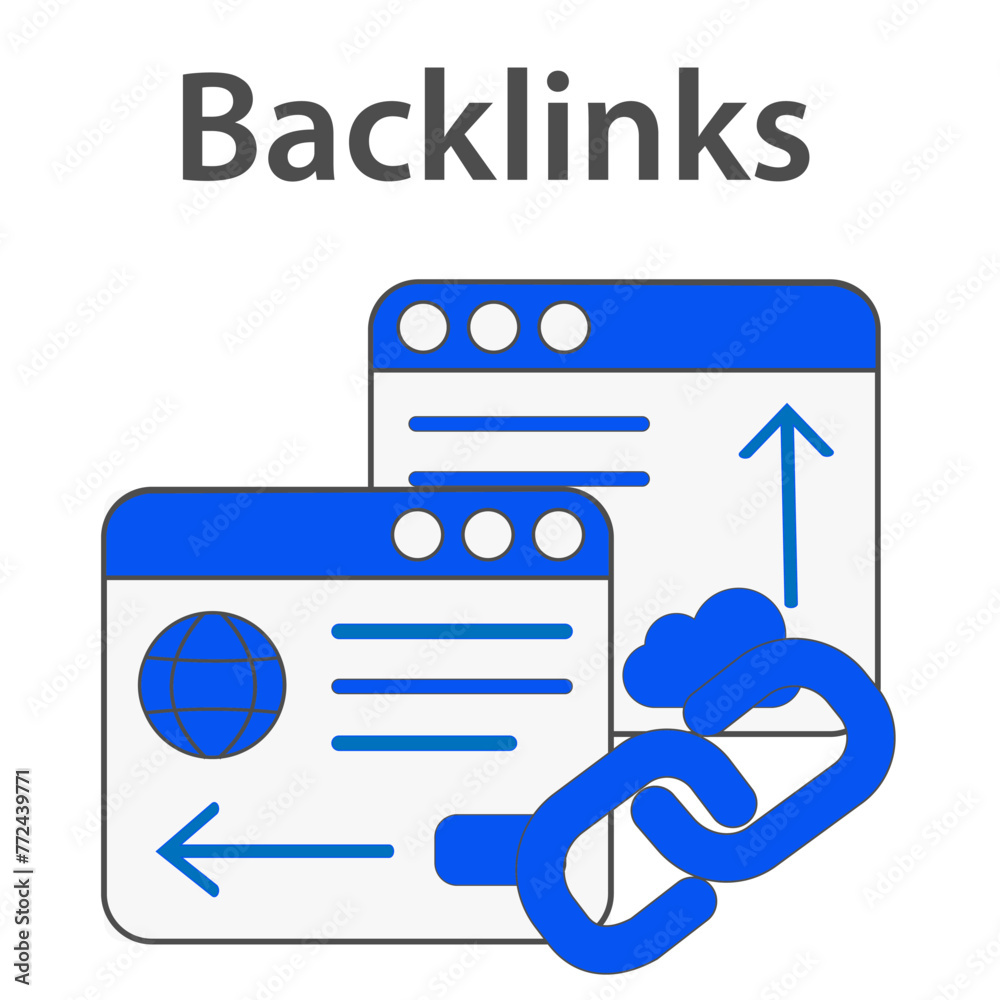 Baclinks, website icon, vector illustration. Baclinks, website icon, vector illustration.