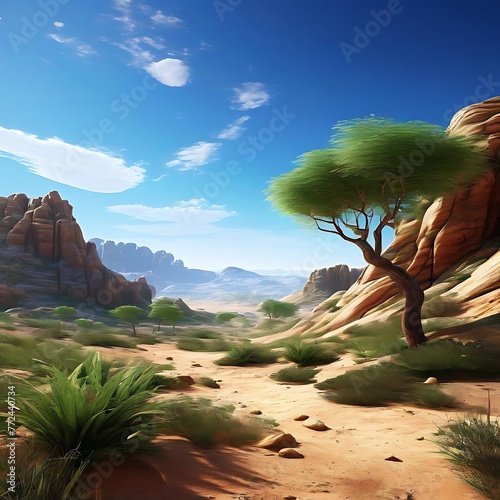 landscape in the desert