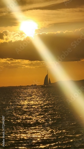 sunset over the sea