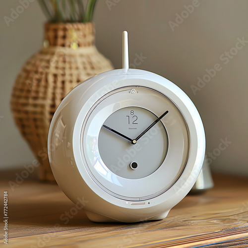alarm clock on table
