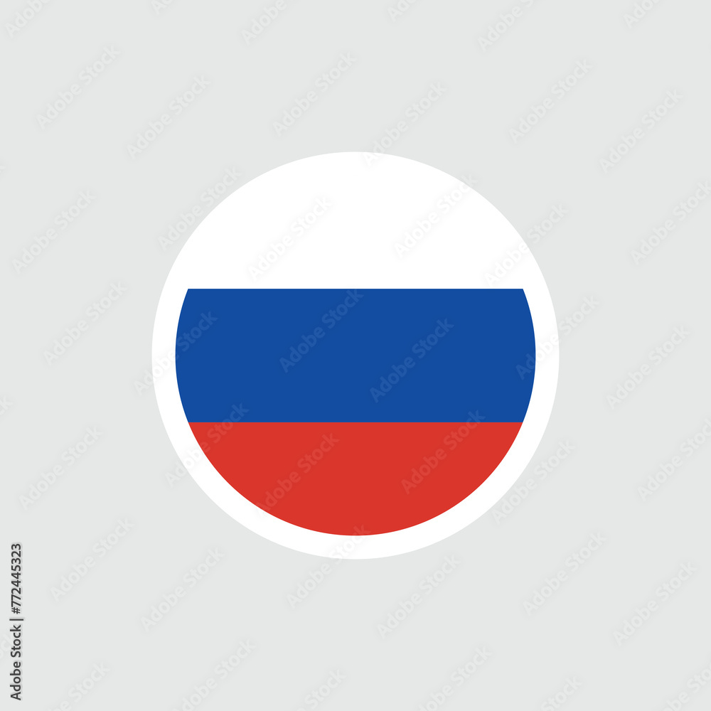 The flag of Russia. Tricolor: white, blue, red. The symbol of the Russian Federation. Isolated vector illustration on white background. The flag of Russia. Tricolor: white, blue, red. The symbol of the Russian Federation. Isolated vector illustration on white background.