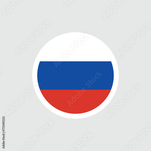 The flag of Russia. Tricolor: white, blue, red. The symbol of the Russian Federation. Isolated vector illustration on white background.