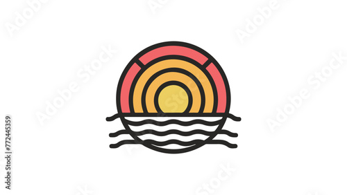 Sunset Soiree: Emblematic Logo Design