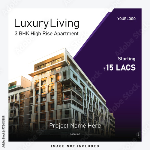 Luxury living 3bhk high rise apartment real estate post ad photo