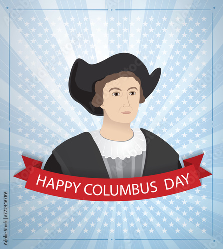 Happy Columbus Day vector illustration