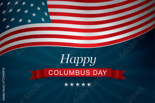 Happy Columbus Day vector illustration