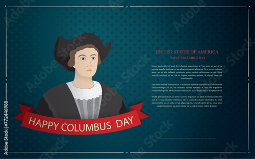 Happy Columbus Day vector illustration
