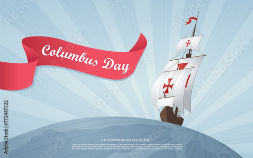 Happy Columbus Day. Vector illustration