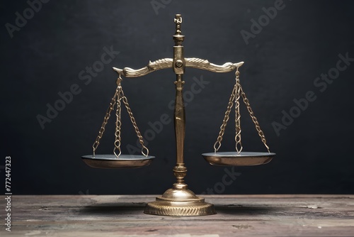 Justice scales person seeks fairness, standing for equality and rights