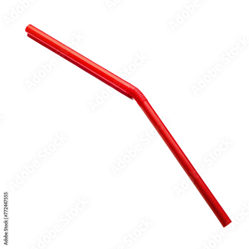 Red drinking straw icon. on transparent background