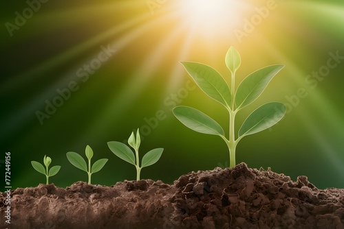 Person sprouts from soil, symbolizing personal growth and development
