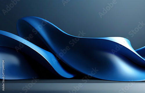 Fondo abstracto ola azul 3d - abstract background 3d blue wave shape