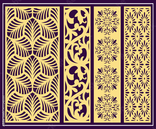 Jali design for graphic and plywood, partition, foam, acrylic and CNC machine cutting.