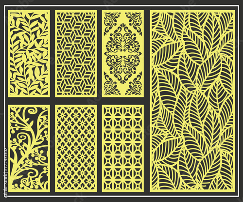 Jali design for graphic and plywood, partition, foam, acrylic and CNC machine cutting.