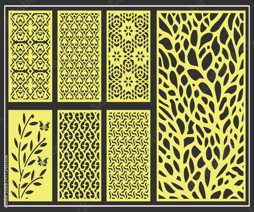 Jali design for graphic and plywood, partition, foam, acrylic and CNC machine cutting.