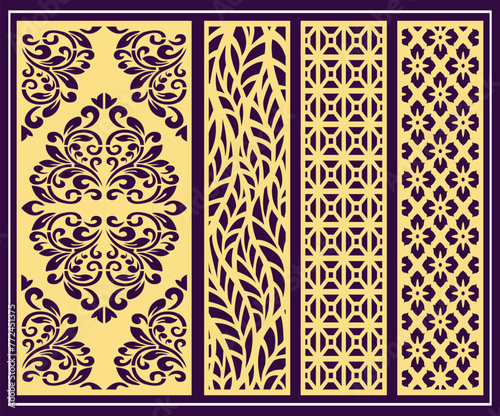 Jali design for graphic and plywood, partition, foam, acrylic and CNC machine cutting.