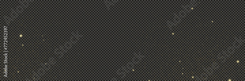 Wallpaper Mural Gold glittering dust with stars on transparent backdrop Torontodigital.ca