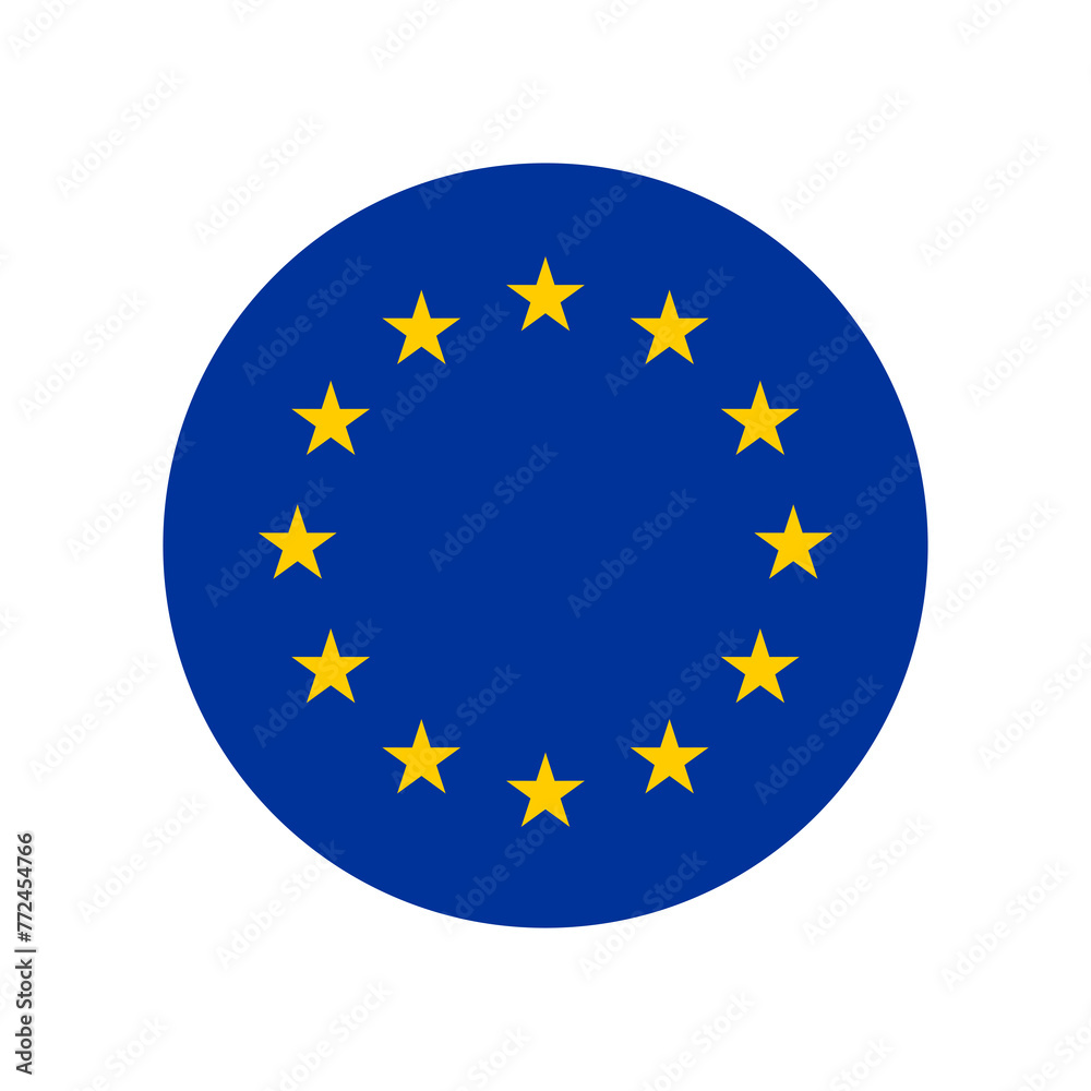 EU flag. European Union blue flag with yellow stars. EU flag. European Union blue flag with yellow stars.