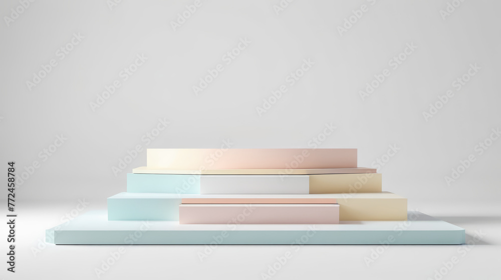 Stack of Pastel Colored Papers Stack of Pastel Colored Papers