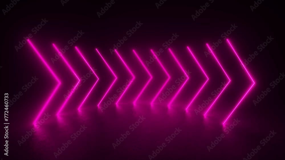 Pink Neon Lights on Dark Background Pink Neon Lights on Dark Background