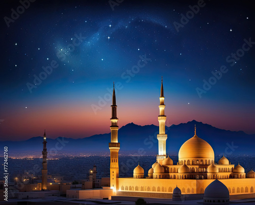 view of the mosque during lailatu;l qadr photo