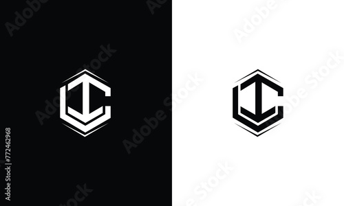 LI CI alphabet letter monogram vector logo template