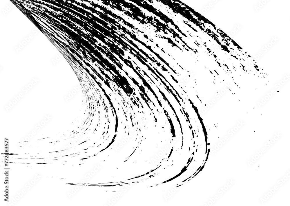 Strokes in different directions of black paint on a white background. Graffiti element. Design template for the design of banners, posters, booklets, covers, magazines. EPS 10