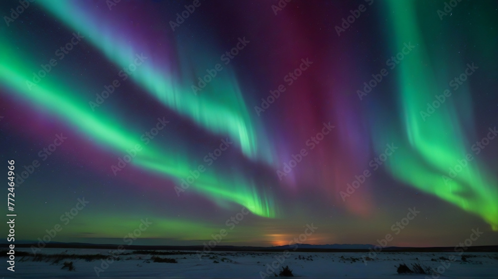 The luminous bands of auroras forming a celestial gateway leading to the mysteries of the universe beyond.