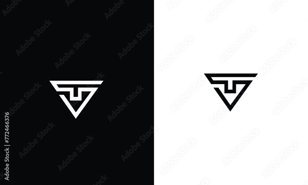 ST logo initial letter design ST logo initial letter design