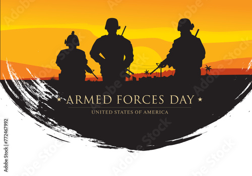 Armed forces day template poster design © Igorideas