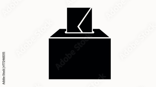 Vote Icon. Vector isolated editable black and white illustration