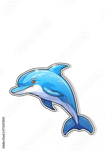 dolphin jumping isolated on white