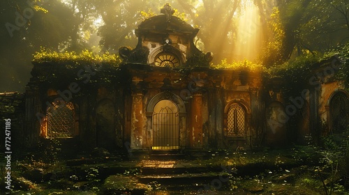 Witness nature intertwining with reclaimed architecture in an intimate portrayal of coexistence. Every detail tells a story of adaptation and renewal, captured in stunning 8K resolution.